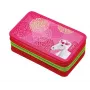 Estojo Herlitz Triple Bloomy Horse, conjunto de 31 peças, Poliéster, 3 compartimentos com fecho de correr, Multicolor 50038770