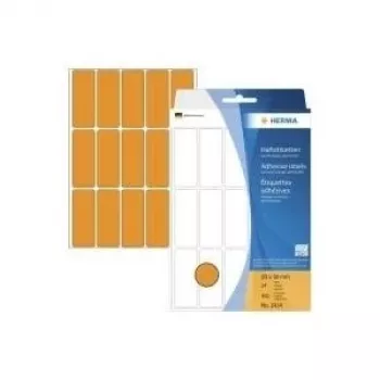 HERMA Etiquetas permanentes laranja vivo 20 x 50 mm, 360 etiquetas (24 folhas x 15)