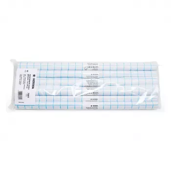 HERMA Película autoadesiva de proteção para livros, transparente brilhante PP, 400 mm x 1 m, linhas de grelha 7001