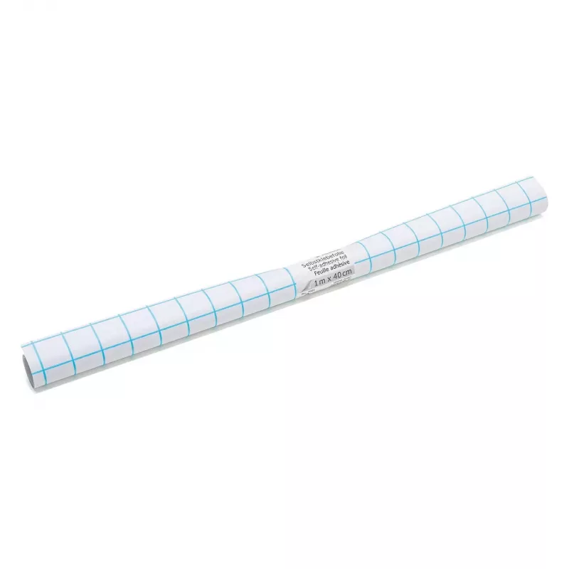 HERMA Película autoadesiva de proteção para livros, transparente brilhante PP, 400 mm x 1 m, linhas de grelha 7001