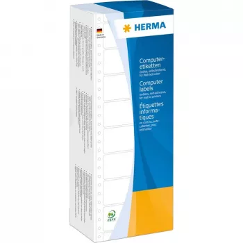 HERMA Etiquetas brancas para computador de alimentação contínua 147,32x99,2 mm perfuradas 3000 unid.