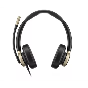 Hewlett Packard Poly Mission 820 auscultadores estéreo USB com fio e microfone de arco com cancelamento de ruído - preto
