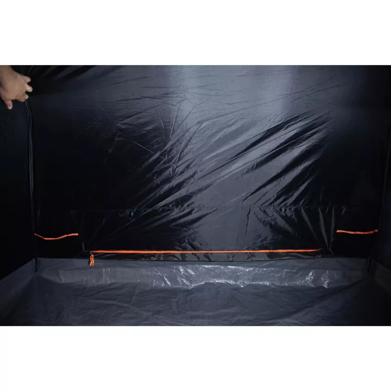 High Peak Kira 4.1 tenda de cúpula (verde-escuro/cinzento, com alpendre em túnel, Climate Protection 80)