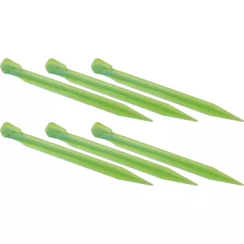 High Peak Estaca de tenda em plástico Glow Worm, 6 unidades (Verde-claro, 20 cm)