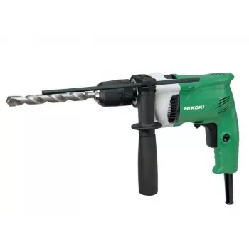 HiKOKI DV16VSSWUZ Berbequim 600W com bucha de aperto rápido, velocidade variável, rotação à direita/esquerda, punho auxiliar e limitador de profundidade