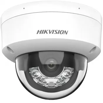 Câmara IP Dome exterior Hikvision DS-2CD1163G2-LIU 6 MP com objetiva de 2,8 mm, ColorVu, IR e luz branca de 30 m, PoE