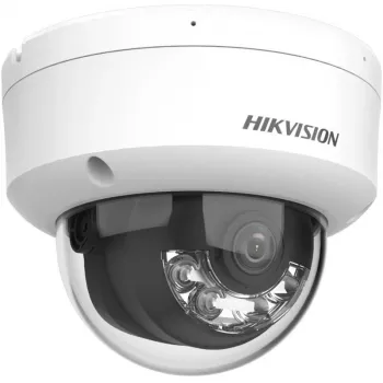 Câmara IP Dome exterior Hikvision DS-2CD1163G2-LIU 6 MP com objetiva de 2,8 mm, ColorVu, IR e luz branca de 30 m, PoE