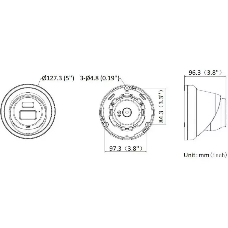 Hikvision DS-2CD2343G2-LI2U(2.8mm) câmara IP turret 4MP, Live-Guard, AcuSense, preto