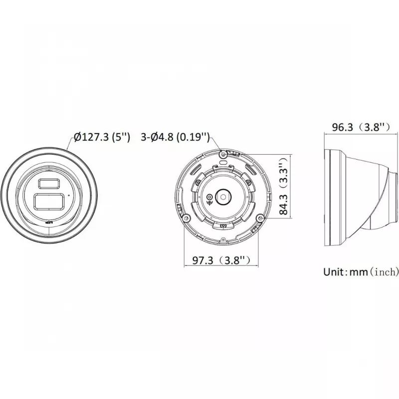 Câmara IP turret Hikvision DS-2CD2343G2-LI2U/SL 2,8mm PL AcuSense 4MP com Smart Hybrid Light
