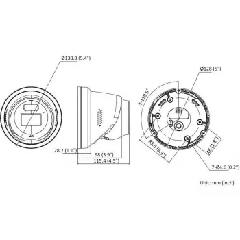 Câmara IP turret Hikvision DS-2CD2346G2H-IS2U/SL 2.8mm EF PL 4MP AcuSense