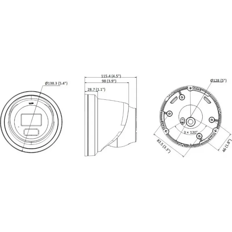 Câmara de rede turret exterior Hikvision DS-2CD2367G3-LIS2UY/SL 2.8mm 6MP com AcuSense, áudio bidirecional e luz branca