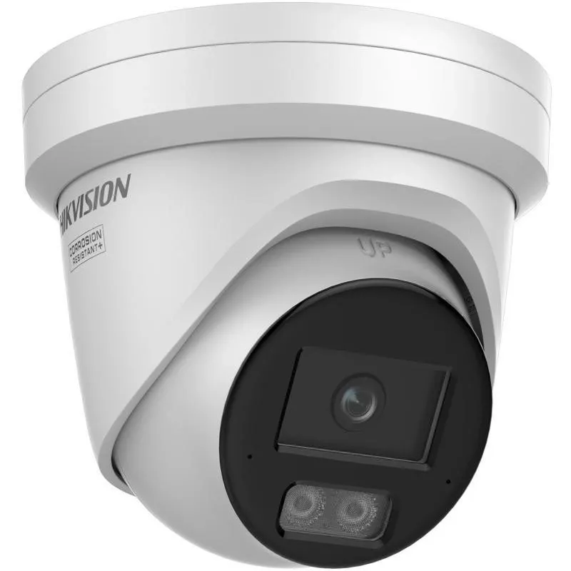 Câmara de rede turret exterior Hikvision DS-2CD2367G3-LIS2UY/SL 2.8mm 6MP com AcuSense, áudio bidirecional e luz branca