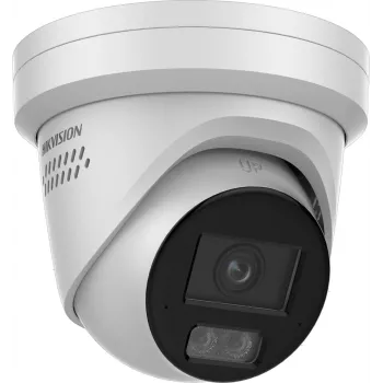 Hikvision DS-2CD2387G3-LIS2UY/SRB Câmara turret exterior 8MP com AcuSense, objetiva 2.8mm, áudio bidirecional, IP67, PoE