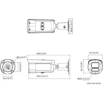 Câmara bullet de rede IR Hikvision DS-2CD2686G2HT-IZS(2.8-12)/eF/BLK PL 8MP