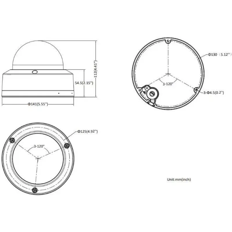 Hikvision DS-2CD2786G2H-IPTRZS 2.8-12mm PL 8 MP câmara IP dome AcuSense PTRZ com lente varifocal