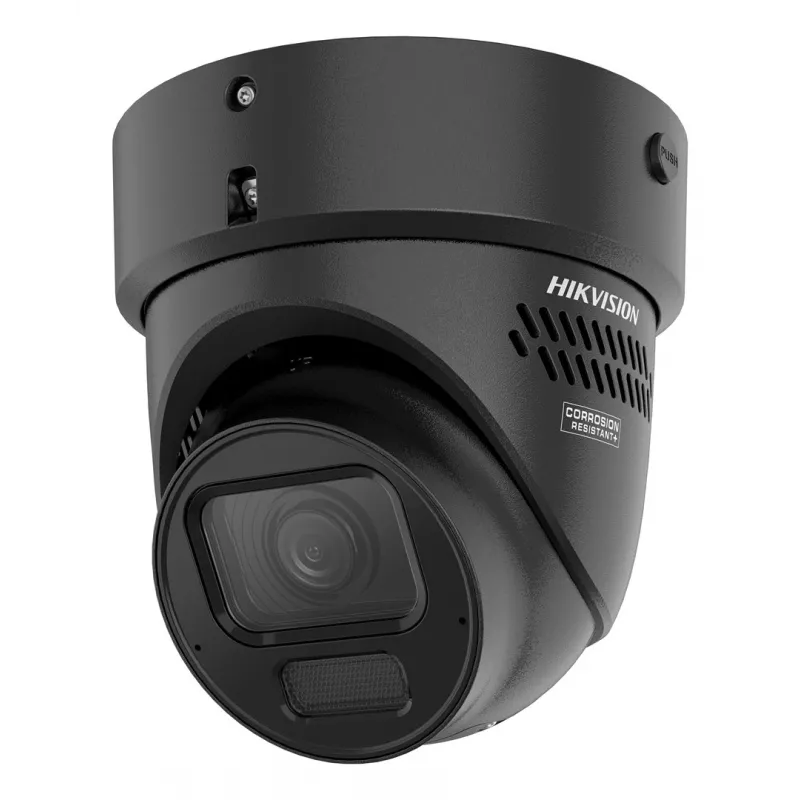 Câmara IP Turret Hikvision DS-2CD2H67G3-LIZS2UY/SL(2.8-12mm)BLK 6MP com AcuSense, objetiva motorizada, PoE