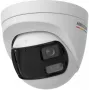 Câmara CCTV turret Hikvision DS-2CE72KF3TP-DLS(180°) 3K com objetiva de 2,8 mm, campo de visão de 100°, luz branca, IP67, 12 VDC