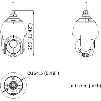 Câmara dome PTZ de rede 2MP IR Hikvision DS-2DE4215IWG1-E, zoom ótico 15x, IR 100m, IP66, PoE+