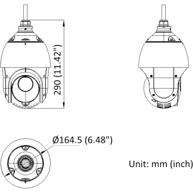 Hikvision DS-2DE4825IWG1-E câmara de segurança IP dome PTZ 8MP 25x com AcuSense, IR 100m, PoE+