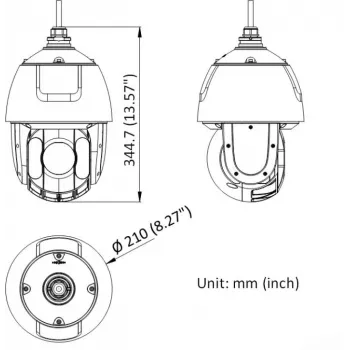 Câmara de segurança IP PTZ Dome Hikvision DS-2DE5432IWG1-E 4MP 32x