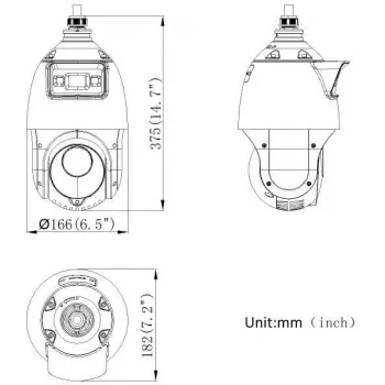 Hikvision DS-2SE4C425MWG-E(14F0) PL câmara PTZ 4MP PanoVu dual-lens com AcuSense e ColorVu