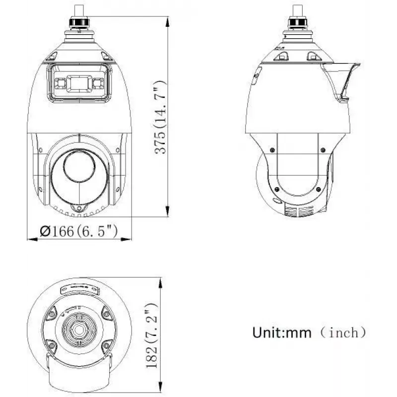 Hikvision DS-2SE4C425MWG-E(14F0) PL câmara PTZ 4MP PanoVu dual-lens com AcuSense e ColorVu
