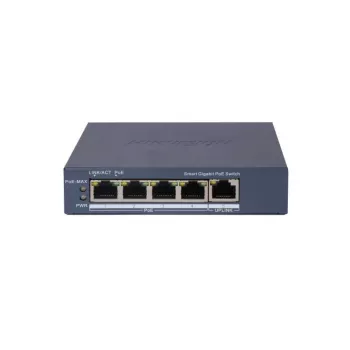 Switch PoE Hikvision DS-3E1505P-EI 4 portas 1 Gbps