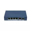 Switch não gerido Hikvision DS-3E1506P-EI/M-4P1T1F(O-STD) com 4 portas PoE+, 1 Gigabit RJ45 e 1 uplink SFP