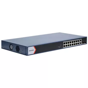 Hikvision DS-3E1520P-EI(O-STD) Switch PoE+ gerido Gigabit de 20 portas, 16x PoE+ 230W, 2x SFP