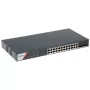 Hikvision DS-3E1528-SI-24T4F Switch PoE gerido Layer 2, 24 portas PoE, 4 uplinks SFP, orçamento PoE 370W