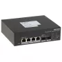 Switch PoE industrial solar gerido inteligente Hikvision DS-3T1506HP-EI-UPS LinkVu, 6 portas, 4x PoE++ 90W, 110W Budget, UPS integrada