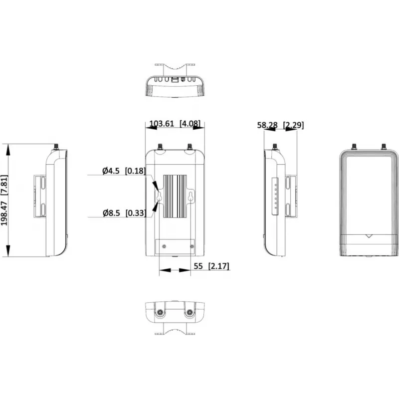 Hikvision DS-3WFB-EI-5ACG Bridge WLAN exterior 5GHz (300Mbps, 16dBi, IP65)