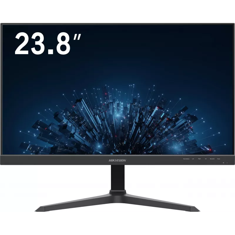 Monitor Hikvision DS-D5224F3-1V0SV/D de 23,8 polegadas IPS Full HD com HDMI e VGA, moldura estreita, inclinável