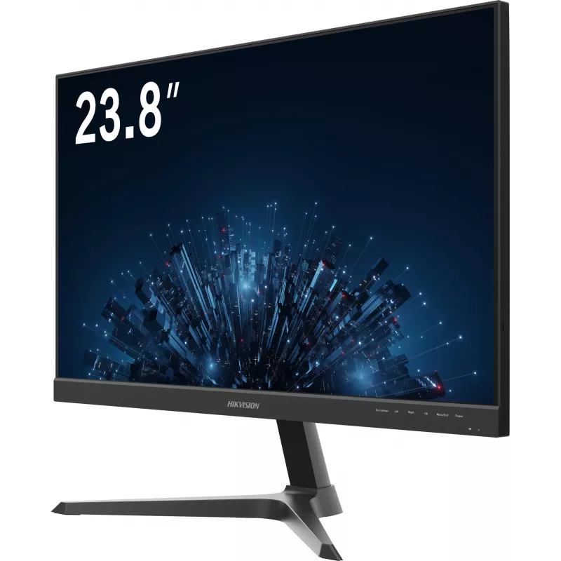 Monitor Hikvision DS-D5224F3-1V0SV/D de 23,8 polegadas IPS Full HD com HDMI e VGA, moldura estreita, inclinável