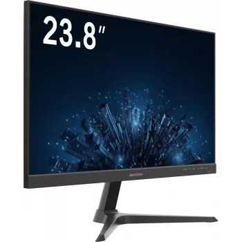 Monitor Hikvision DS-D5224F3-1V0SV/D de 23,8 polegadas IPS Full HD com HDMI e VGA, moldura estreita, inclinável