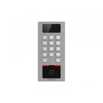 Hikvision DS-K1T502DBWX-C terminal de controlo de acesso com impressão digital, cartão Mifare, PIN