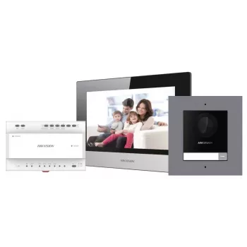 Kit de videoporteiro Wi-Fi Hikvision DS-KIS702Y 2-Wire