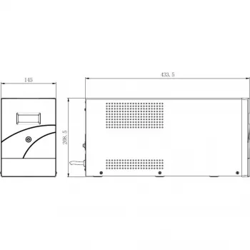 UPS Hikvision DS-UPS3000-R(O-STD)/EU 3000 VA 2400 W online de dupla conversão (2U rackmount)