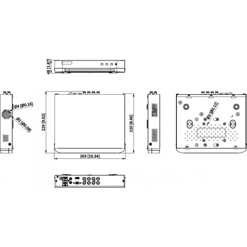 Hikvision iDS-7208HQHI-M1/T DVR híbrido AcuSense 5 em 1 de 8 canais