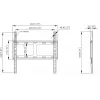 Suporte de parede para monitor Hikvision - SPCC aço laminado a frio - preto - tamanho do ecrã: 42-55 polegadas (106,7-139,7 cm)