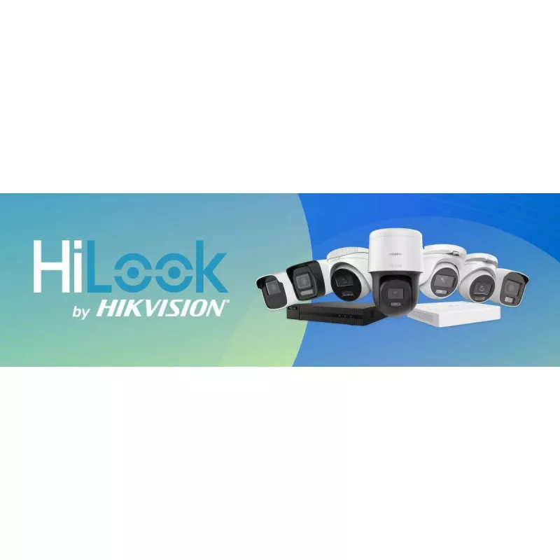 Câmara dome de rede exterior Hilook IPC-D140HA-LUC 4MP com visão noturna e microfone incorporado