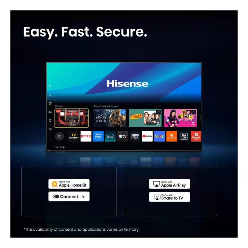 Hisense 32A59S TV Smart Full HD DLED 32 polegadas, 1920 x 1080, Wi-Fi, Bluetooth