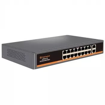 Switch PoE HISMART 100Mbps 16 Portas + 2G Uplink