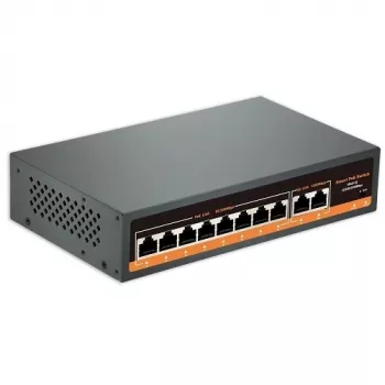 HISMART Switch PoE 100Mbps 8 portas + 2G Uplink