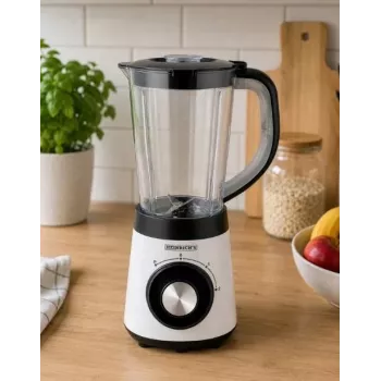 HNC Liquidificadora HPM 8164 HEINRICH'S 2000W Liquidificadora de alta potência com jarro Tritan de 2L, 6 lâminas de aço inoxidável, velocidade variável, Pulse, Ice Crush, preto/prateado