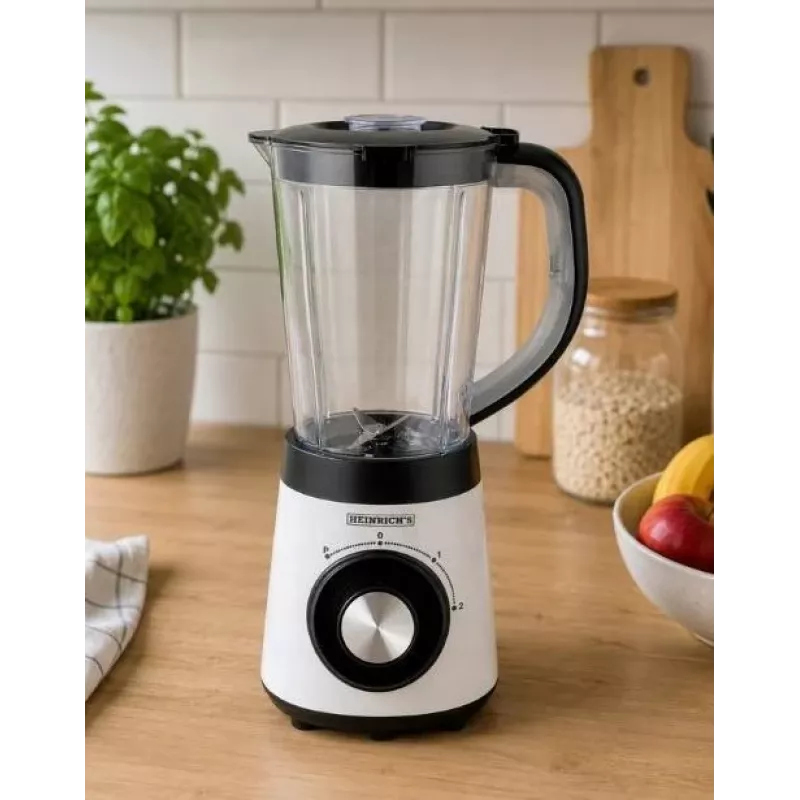 HNC Liquidificadora HPM 8164 HEINRICH'S 2000W Liquidificadora de alta potência com jarro Tritan de 2L, 6 lâminas de aço inoxidável, velocidade variável, Pulse, Ice Crush, preto/prateado