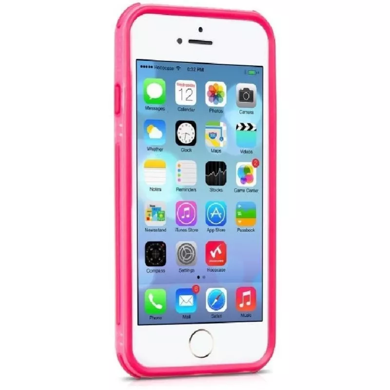 Hoco Bumper de Silicone Moving Shock-proof Rosa para Apple iPhone 6