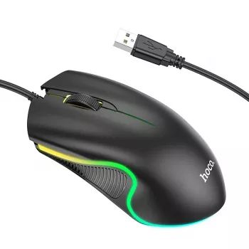 Rato com fios luminoso Hoco GM19 Enjoy Gaming preto