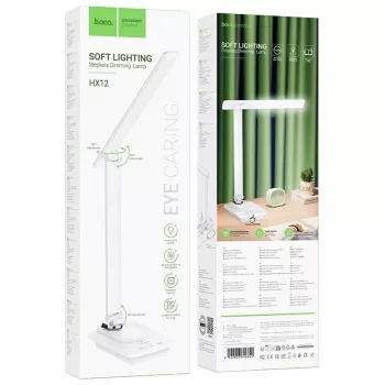 Hoco HX12 candeeiro de secretária dobrável para proteção ocular branco