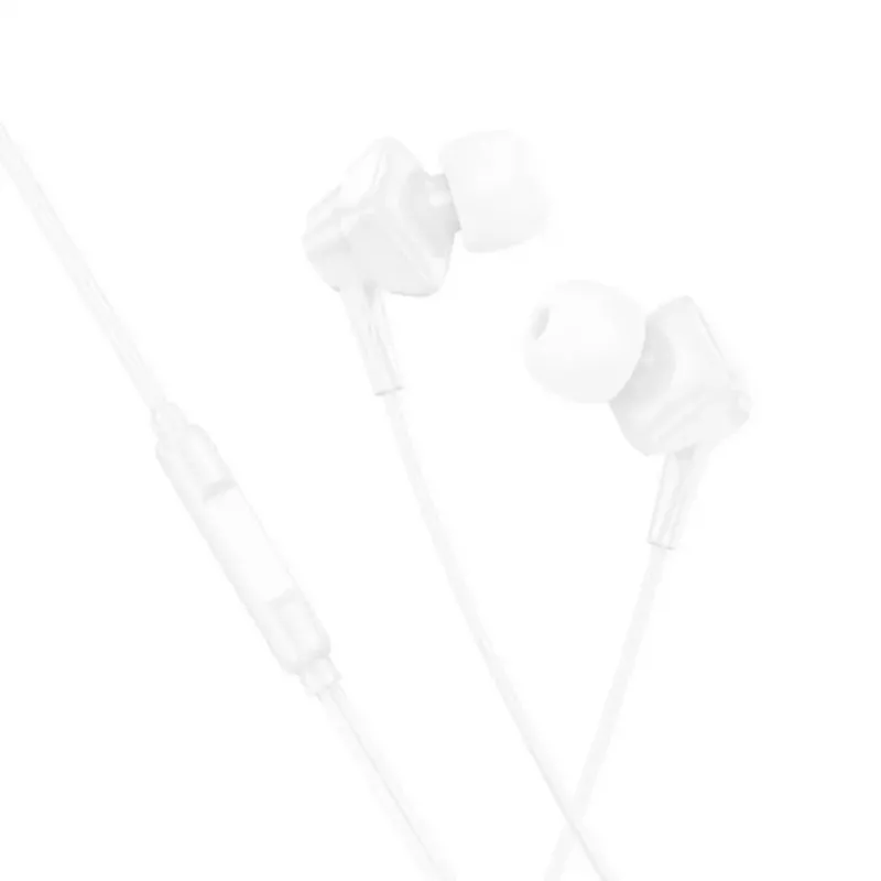 Auscultadores digitais universais Hoco M113 Clear com microfone para Apple Lightning, brancos